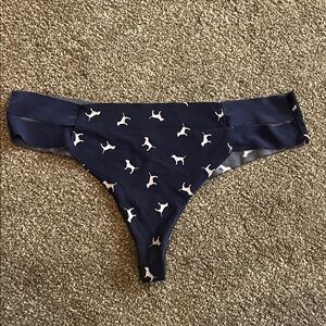 PINK Victoria's Secret Navy Blue Panties with White Print